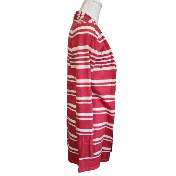 NEW Cyrus Lightweight Peony Open Front Striped Long Cardigan - Picture 4 of 6